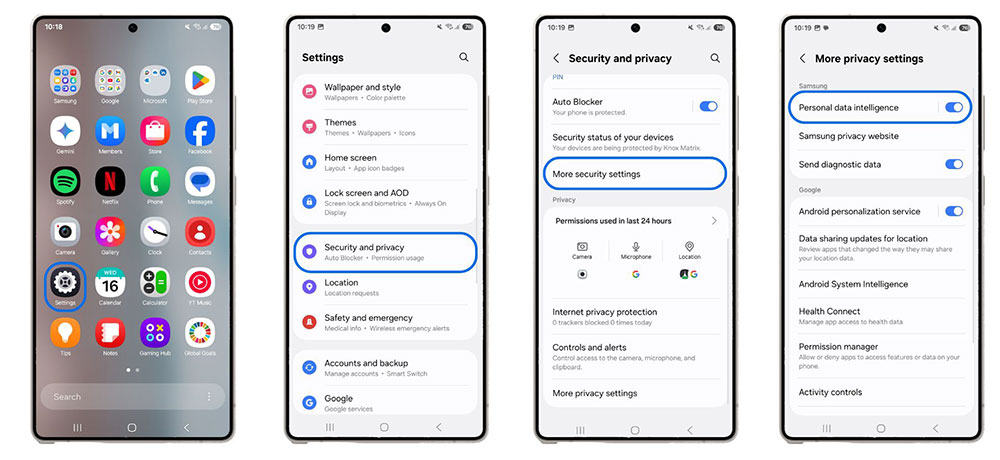 2. Aktifkan Personal Data Intelligence Untuk Memaksimalkan Fungsi Learning Galaxy AI Terhadap Kebiasaan Pengguna